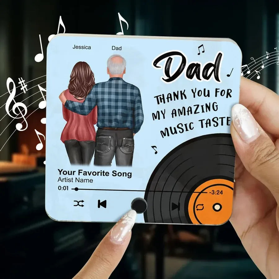 Dad Thank You for My Amazing Music Taste Acrylic Music Magnet