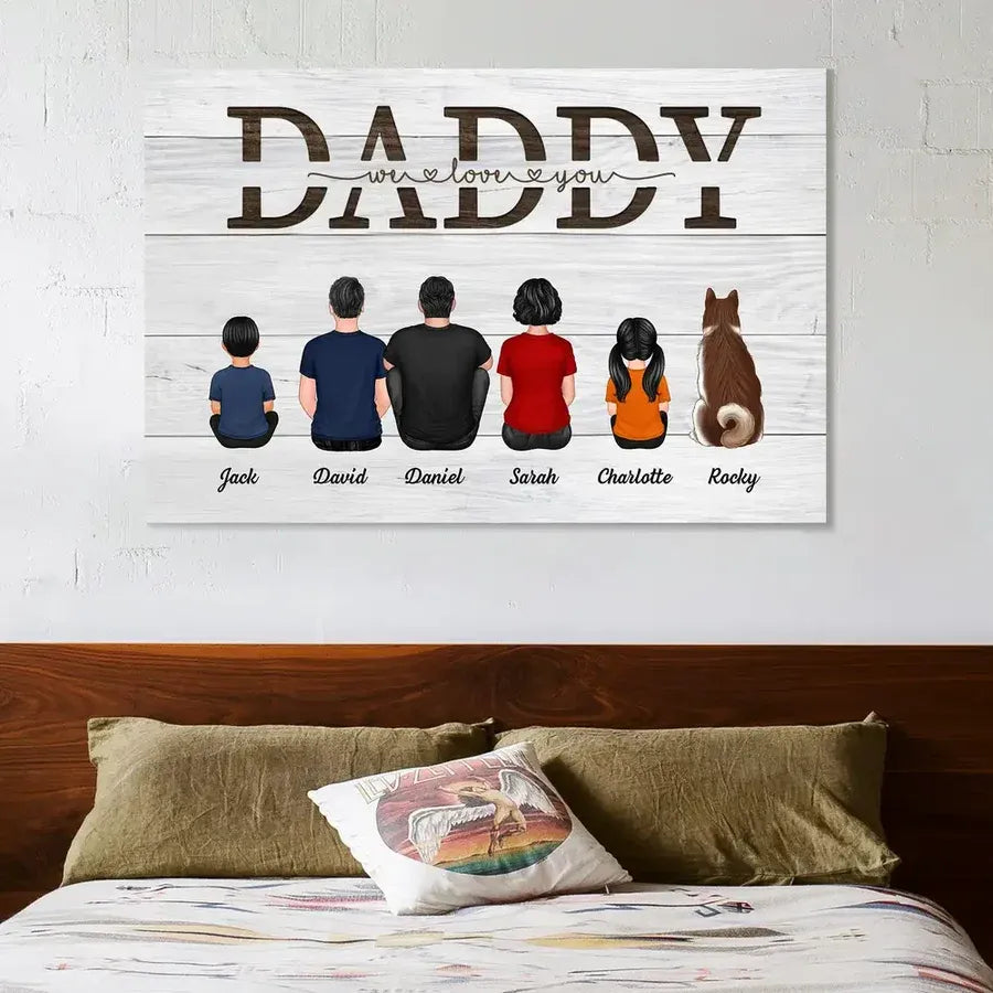 Dad We Love You Personalized Poster
