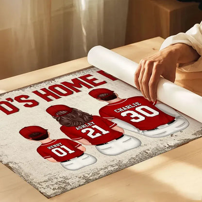 Dad’s Home Runs Personalized Baseball Family Poster