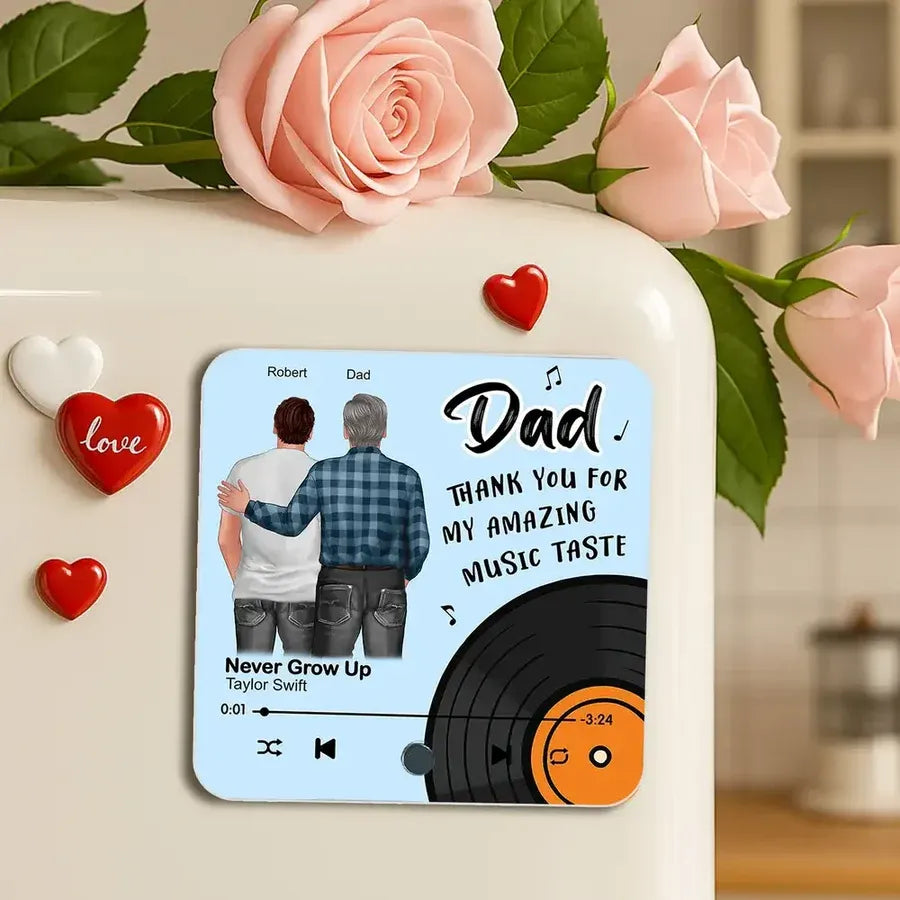 Dad Thank You for My Amazing Music Taste Acrylic Music Magnet