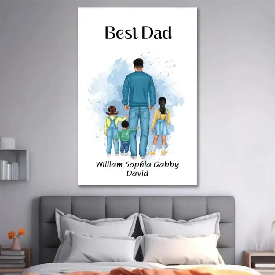 Best Dad Ever Personalized Poster or Canvas