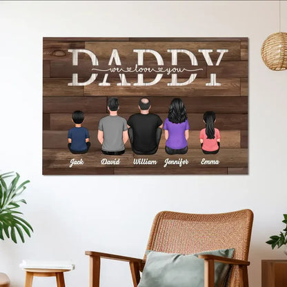 Dad We Love You Personalized Poster