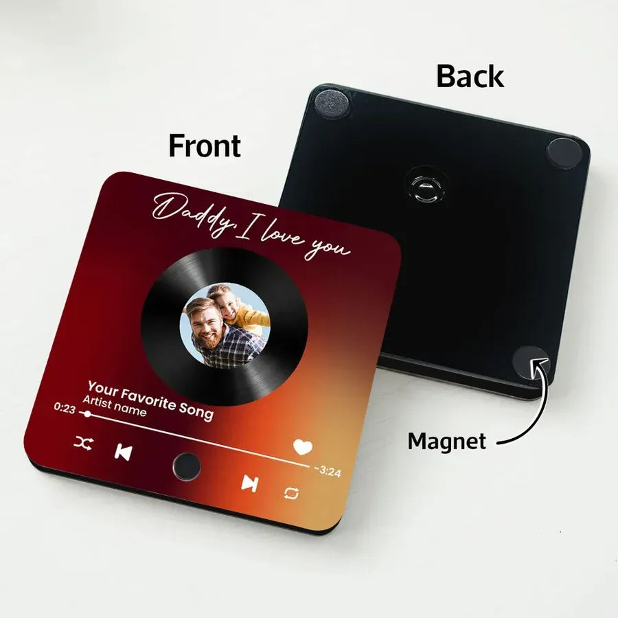Dad Thank You for My Amazing Music Taste Photo Fridge Magnet