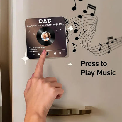 Dad Thank You for My Amazing Music Taste Photo Fridge Magnet
