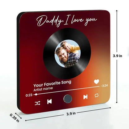 Dad Thank You for My Amazing Music Taste Photo Fridge Magnet
