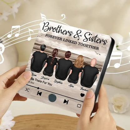 Brothers and Sisters Personalized Family Music Fridge Magnet