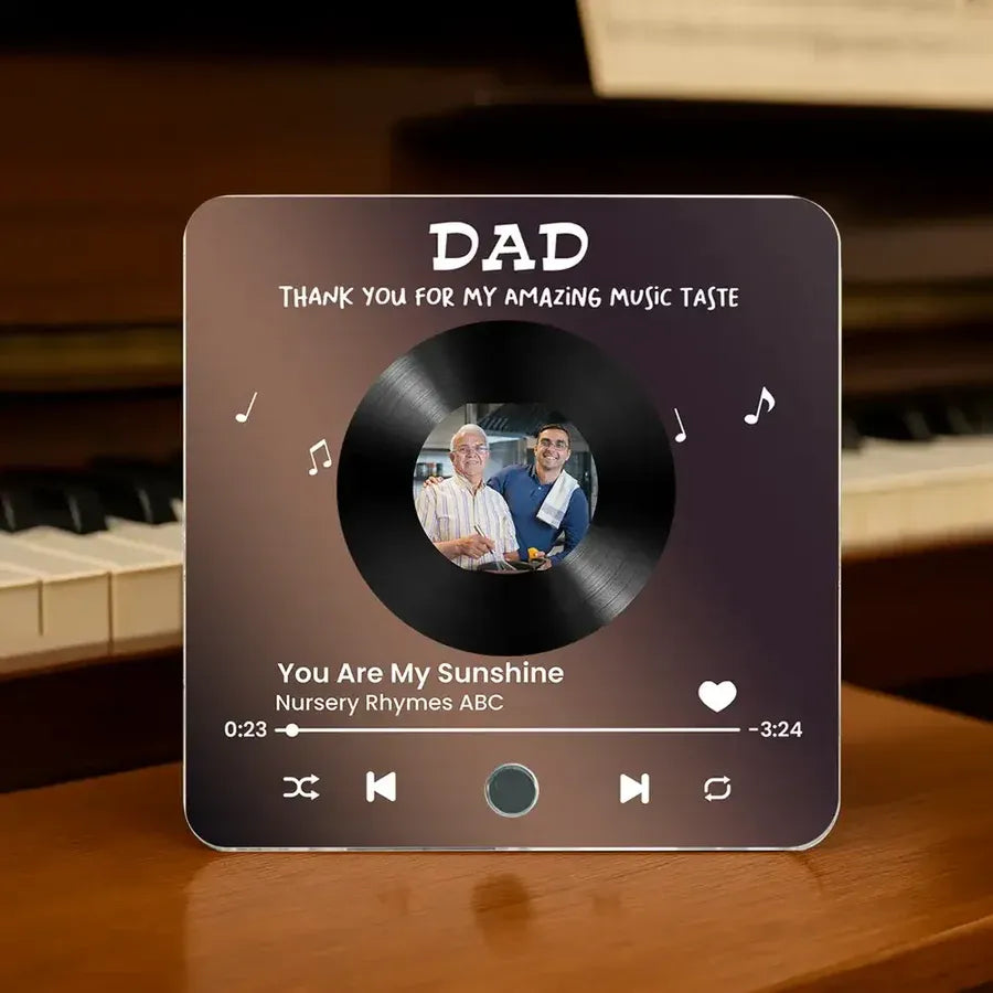 Dad Thank You for My Amazing Music Taste Photo Fridge Magnet