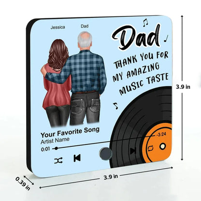 Dad Thank You for My Amazing Music Taste Acrylic Music Magnet