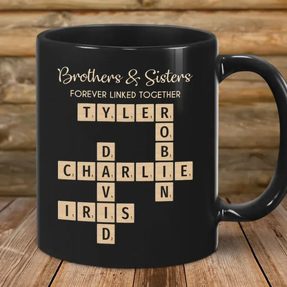Brothers and Sisters Crossword Names Acrylic Music Magnet