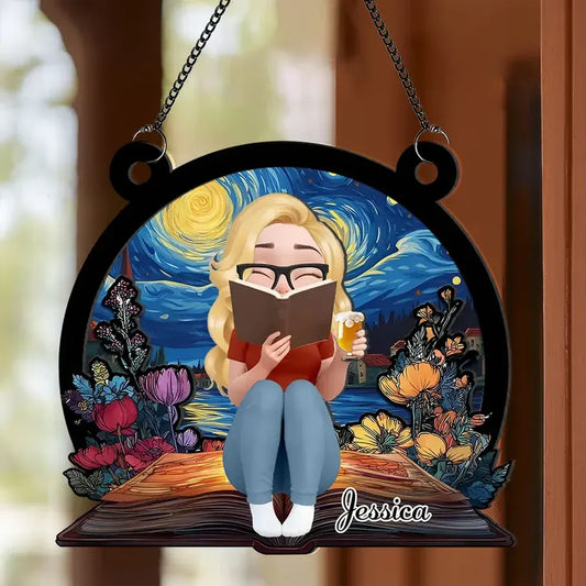 Book Lover’s Haven Personalized Wood and Acrylic Ornament